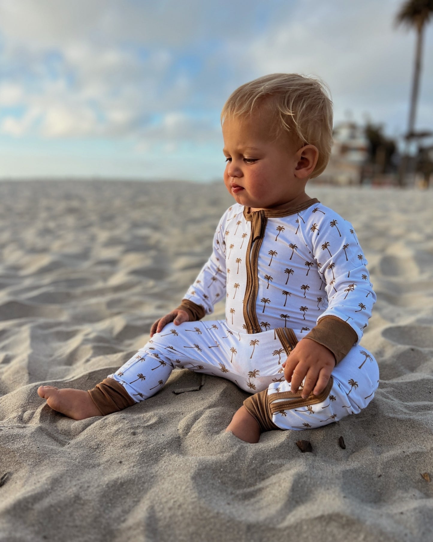 Brown Palm Tree Romper