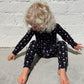 Double Zipper - Black Palm Tree Romper