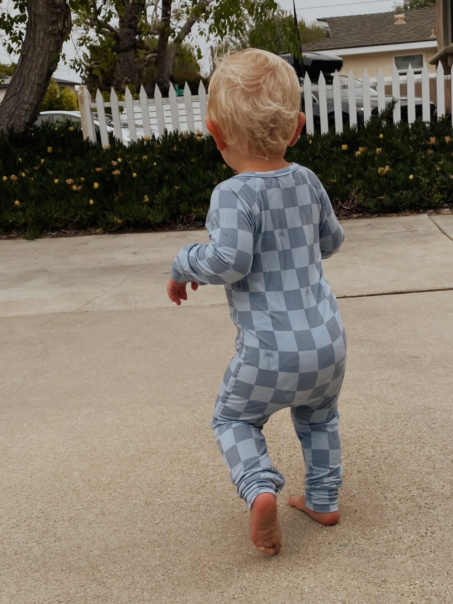 Double Zipper - Coastal Blues Romper