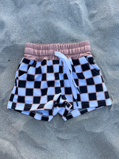 Checkered Swim Short