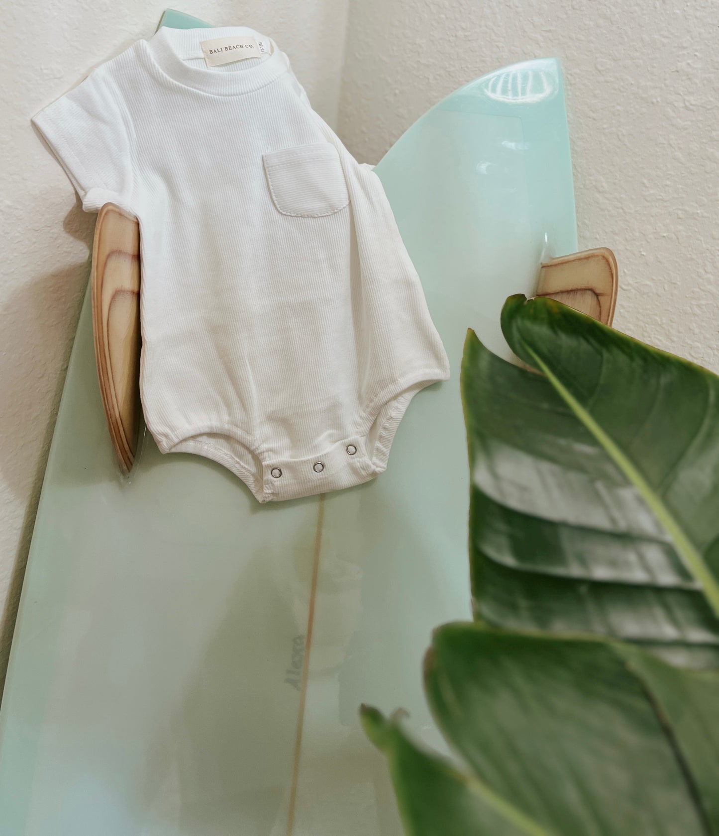 White Pocket T Onesie