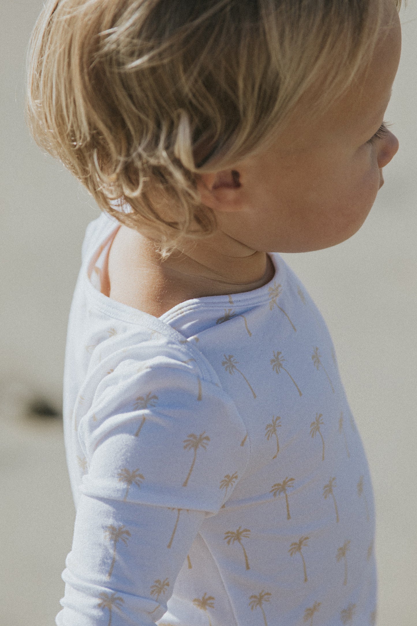 Palm Tree Long Sleeve Onesie